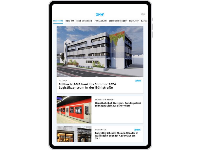 ZVWPlus Tablet Startseite